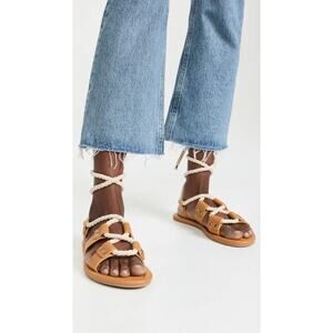 Ulla Johnson Eva Rope Sandals in Caramel NWOT Size EU 35/US 5 Pre Fall 2022